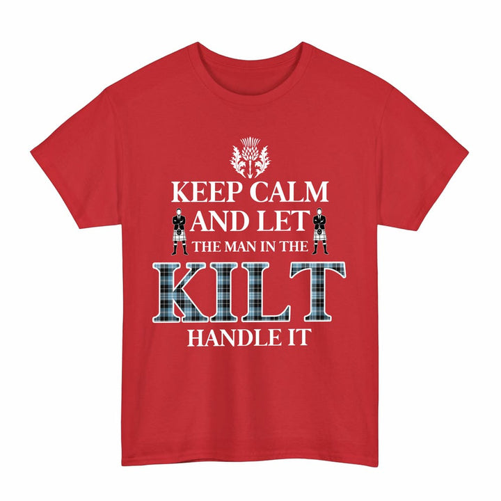 Scottish Clark Ancient Clan Tartan T-Shirt - Keep Calm Tartan Plaid Red Color