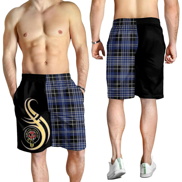 Scottish Clark Clan Crest Tartan Believe in Me Men's Shorts