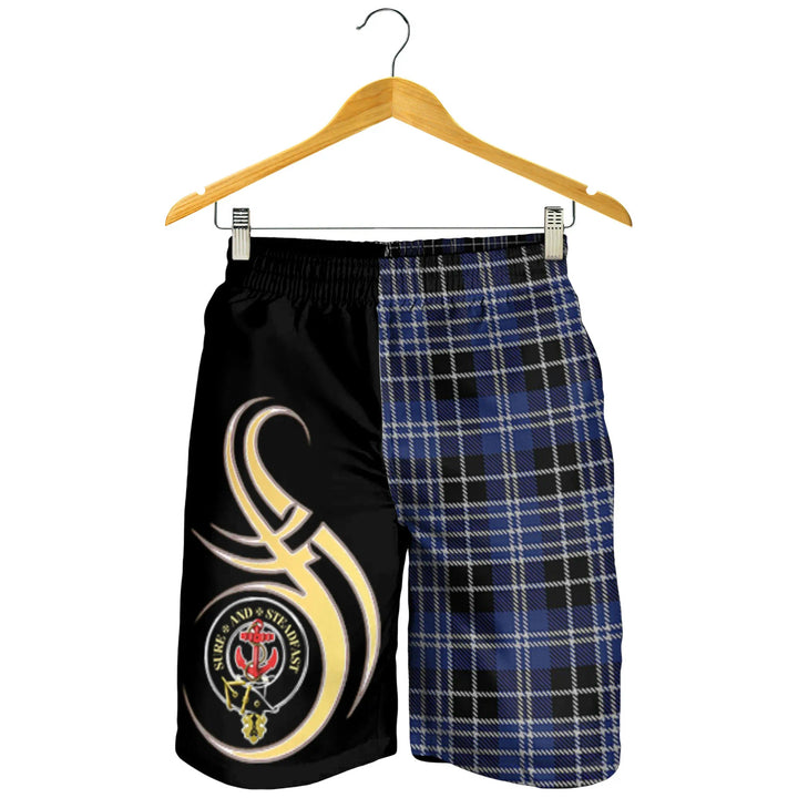Scottish Clark Clan Crest Tartan Believe in Me Men's Shorts