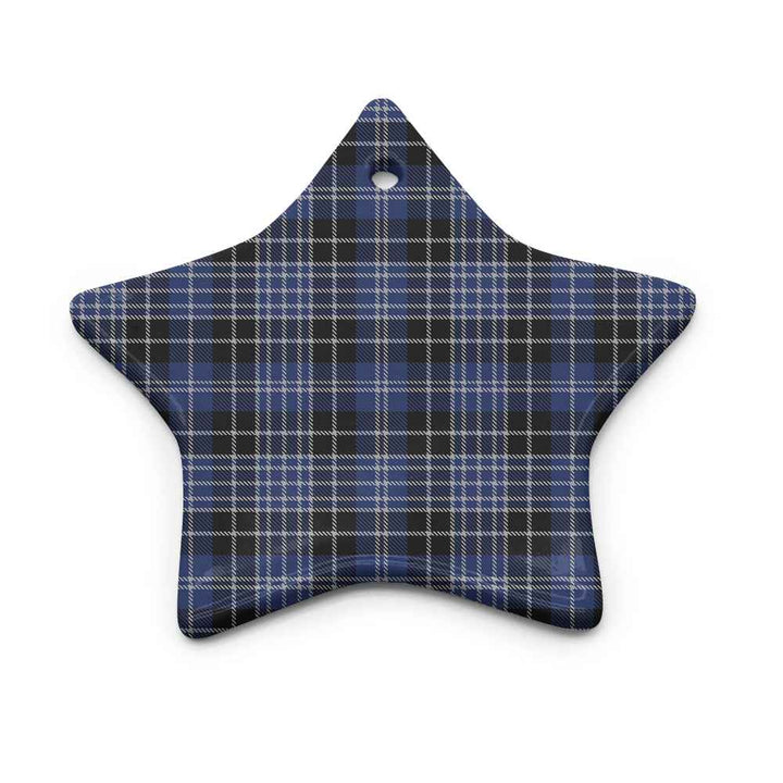 Scottish Clark Modern Clan Tartan Ceramic Ornament Star Shape Tartan Plaid