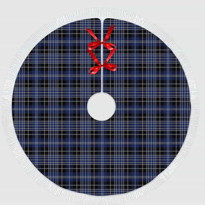 Scottish Clark Modern Clan Tartan Christmas Tree Skirt Tassels 1 Tartan Plaid