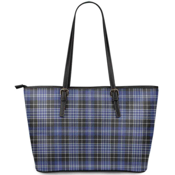 Scottish Clark Modern Clan Tartan Leather Tote Tartan Plaid