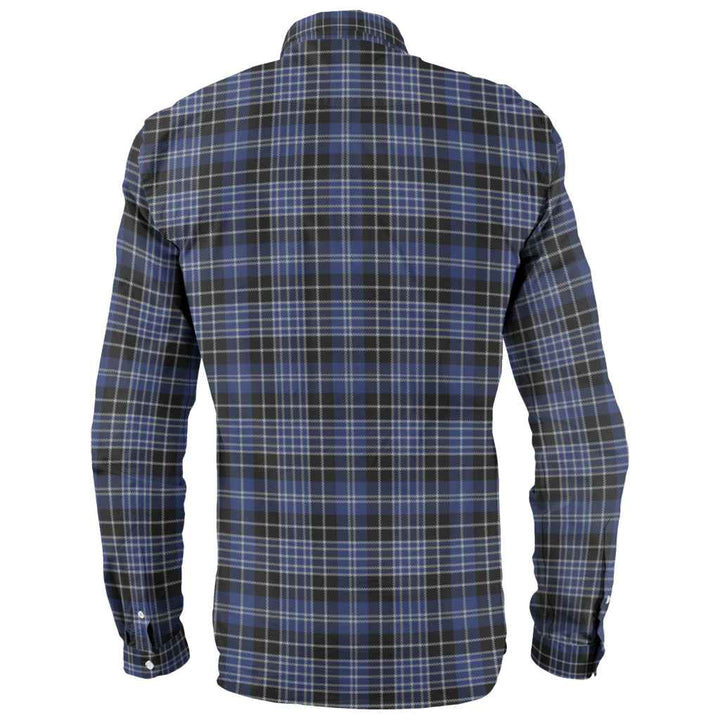 Scottish Clark Modern Clan Tartan Long Sleeve Shirt Back Side Tartan Plaid