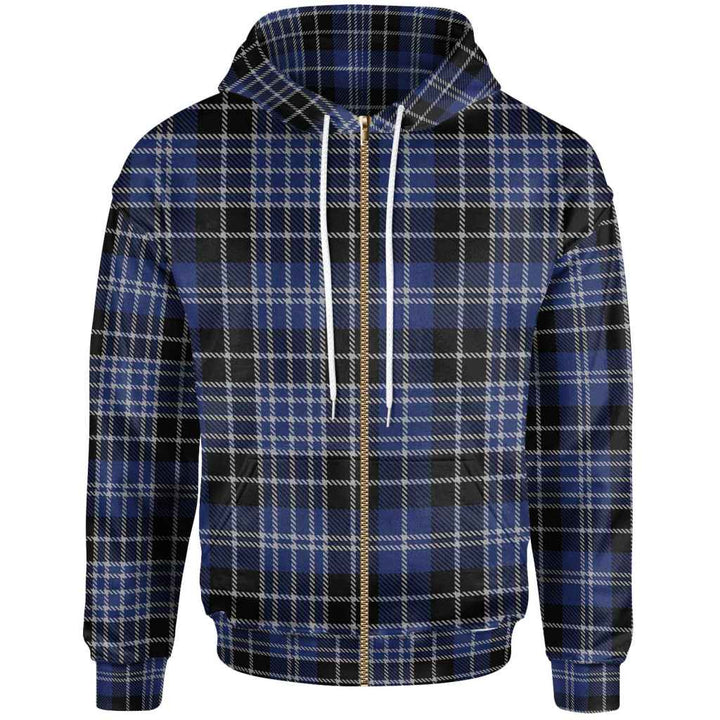 Scottish Clark Modern Clan Tartan Hoodie Zip Tartan Plaid