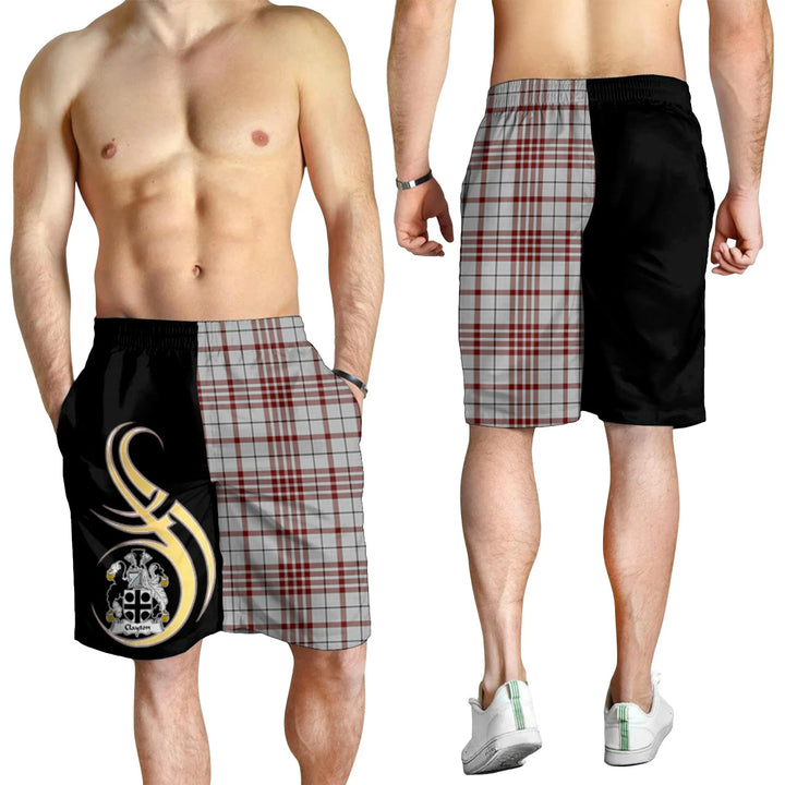 Scottish Clayton Clan Crest Tartan Believe in Me Men's Shorts