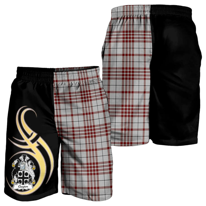 Scottish Clayton Clan Crest Tartan Believe in Me Men's Shorts