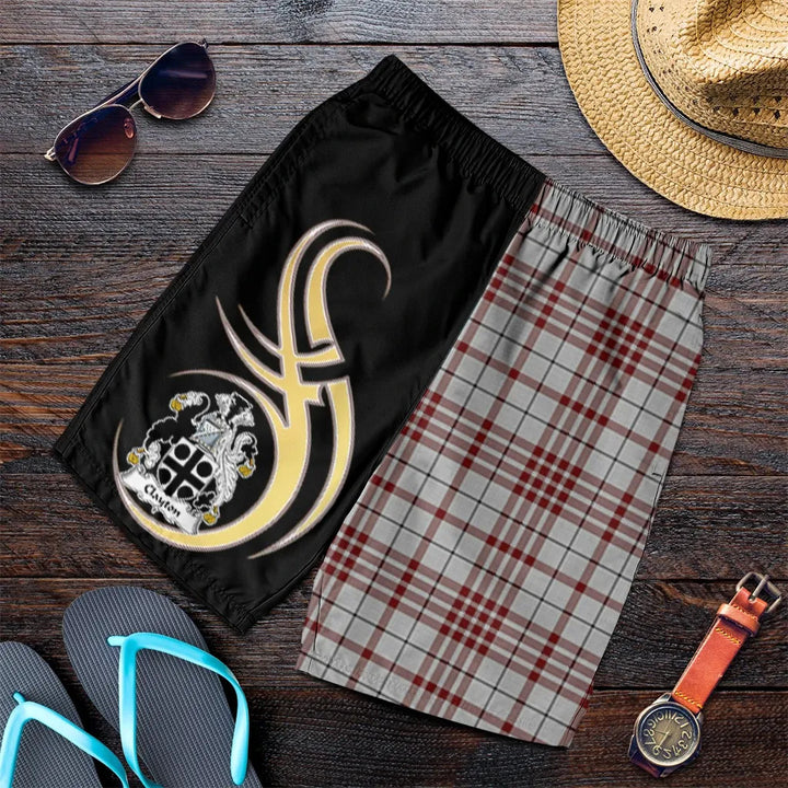 Scottish Clayton Clan Crest Tartan Believe in Me Men's Shorts