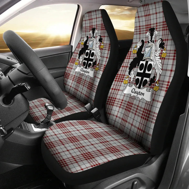 Scottish Clayton Clan Crest Tartan Car Seat Covers 2