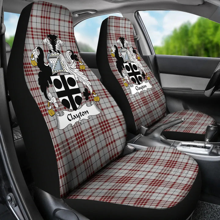 Scottish Clayton Clan Crest Tartan Car Seat Covers 3