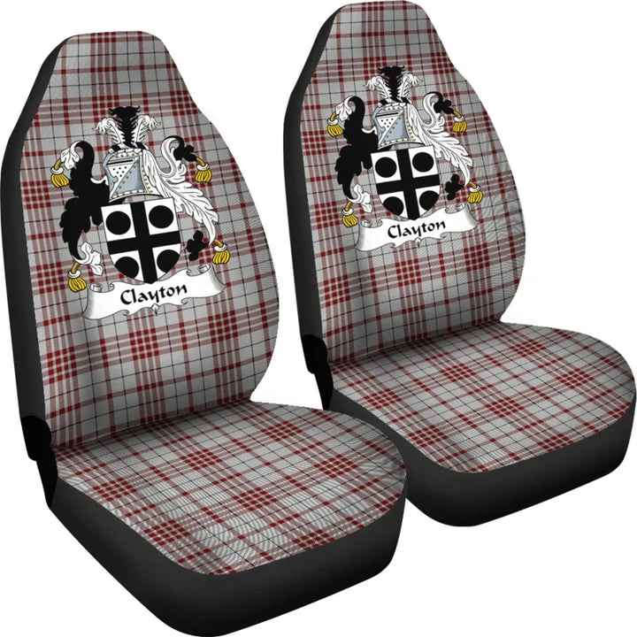 Scottish Clayton Clan Crest Tartan Car Seat Covers 4