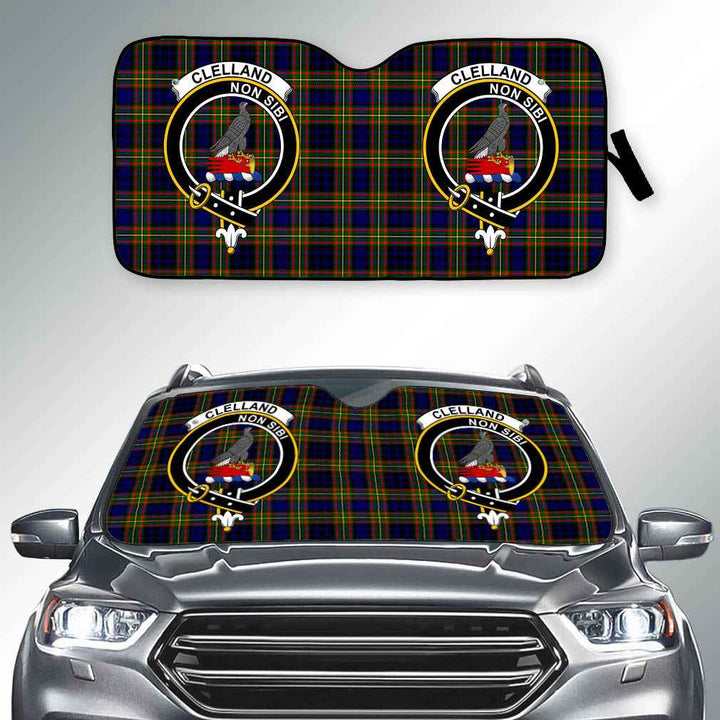 Scottish Clelland Clan Crest Tartan Car Windshield Sun Shade Tartan Plaid 2
