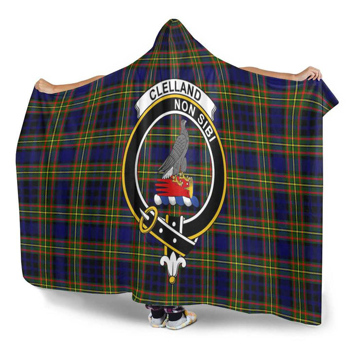 Scottish Clelland Clan Crest Tartan Hooded Blanket Tartan Plaid 3