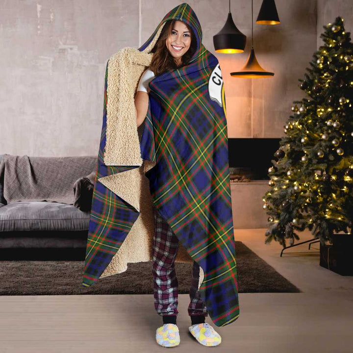 Scottish Clelland Clan Crest Tartan Hooded Blanket Tartan Plaid 6