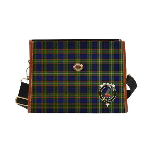 Scottish Clelland Clan Crest Tartan Waterproof Canvas Bag Tartan Plaid 2