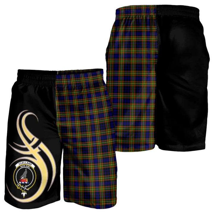 Scottish Clelland Modern Clan Crest Tartan Believe in Me Men's Shorts