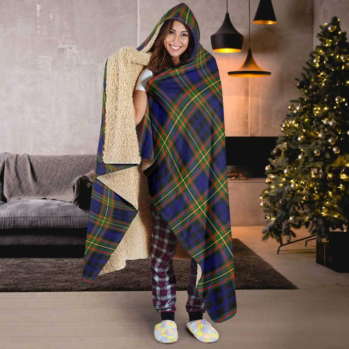 Scottish Clelland Modern Clan Tartan Hooded Blanket Tartan Plaid 6