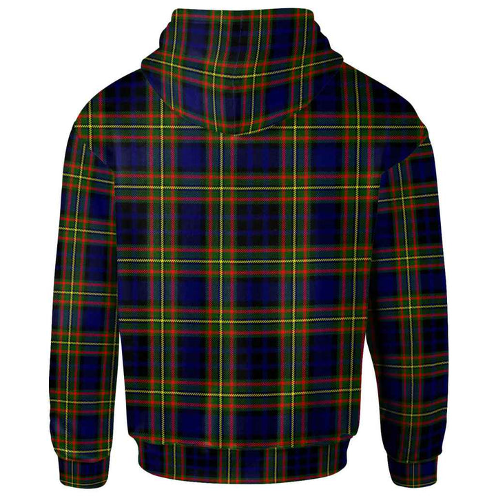 Scottish Clelland Modern Clan Tartan Hoodie Back Side Tartan Plaid