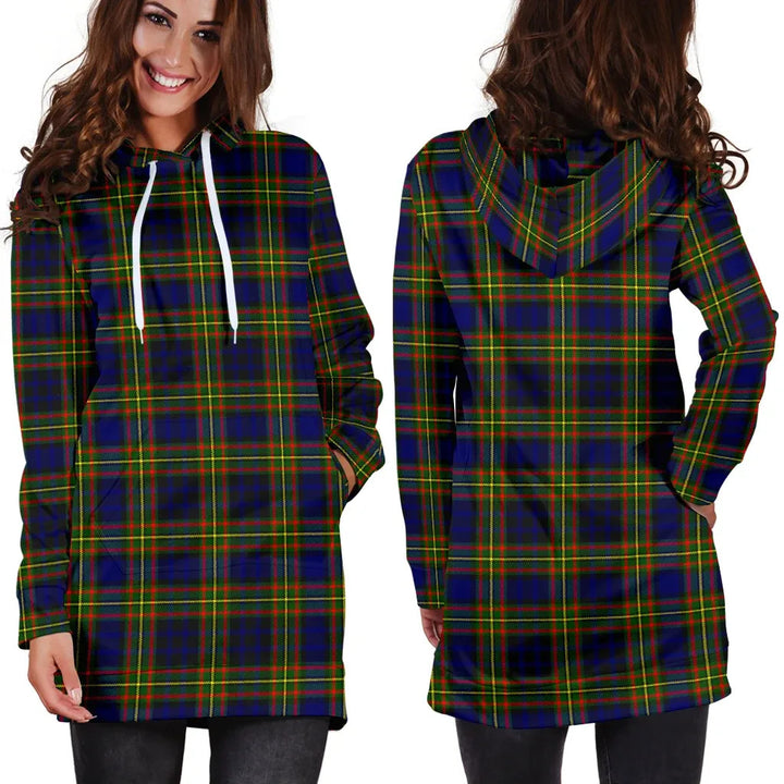 Scottish Clelland Modern Clan Tartan Hoodie Dress