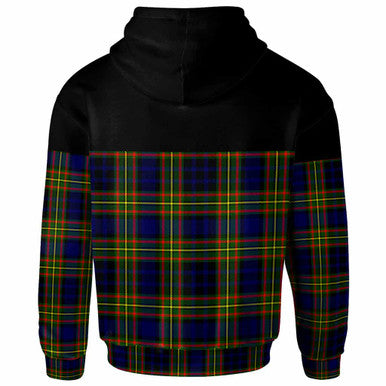 Scottish Clelland Modern Clan Tartan Hoodie - Horizontal Style Back Side Tartan Plaid