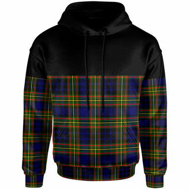 Scottish Clelland Modern Clan Tartan Hoodie - Horizontal Style Front Side Tartan Plaid