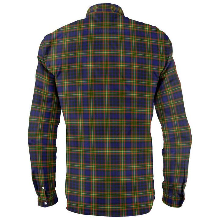 Scottish Clelland Modern Clan Tartan Long Sleeve Shirt Back Side Tartan Plaid