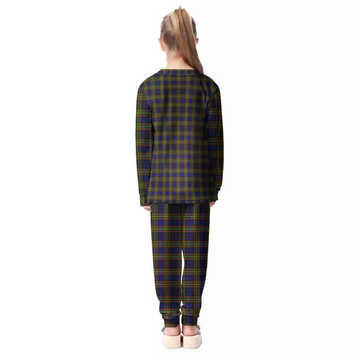Scottish Clelland Modern Clan Tartan Pajama Set Kid Back Side Tartan Plaid