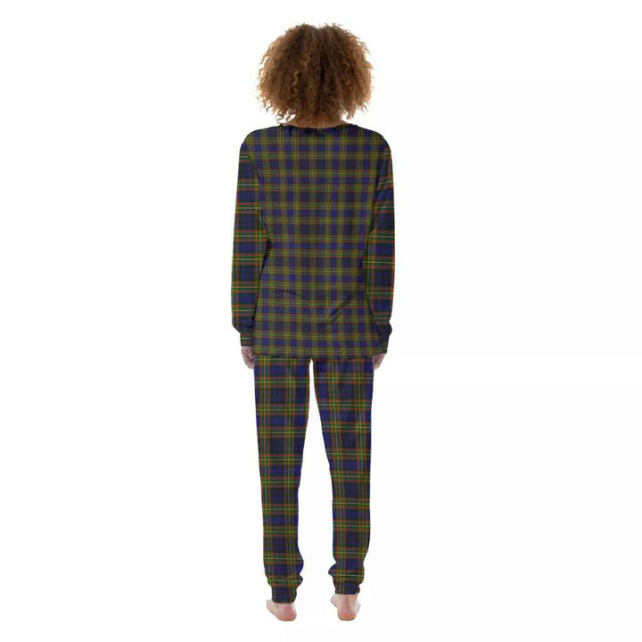 Scottish Clelland Modern Clan Tartan Pajama Set Women Back Side Tartan Plaid
