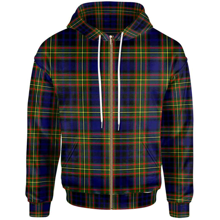 Scottish Clelland Modern Clan Tartan Hoodie Zip Tartan Plaid