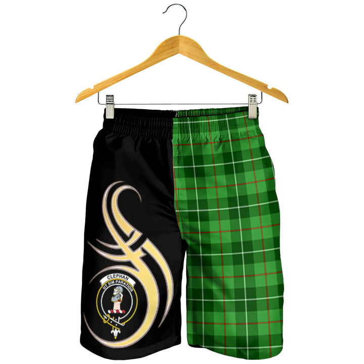 Scottish Clephane (or Clephan) Clan Crest Tartan Believe in Me Men's Shorts