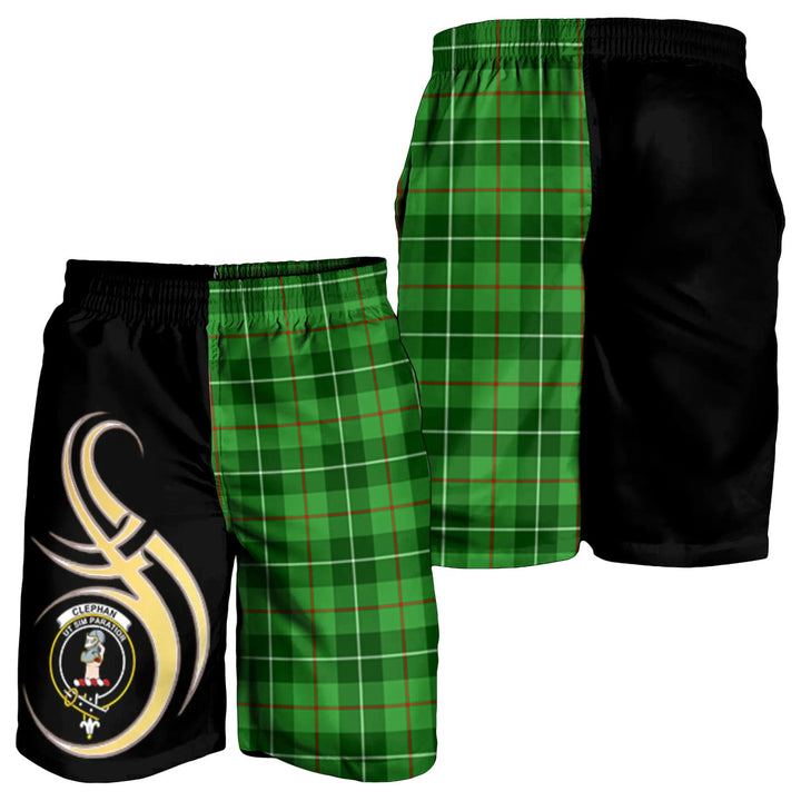 Scottish Clephane (or Clephan) Clan Crest Tartan Believe in Me Men's Shorts