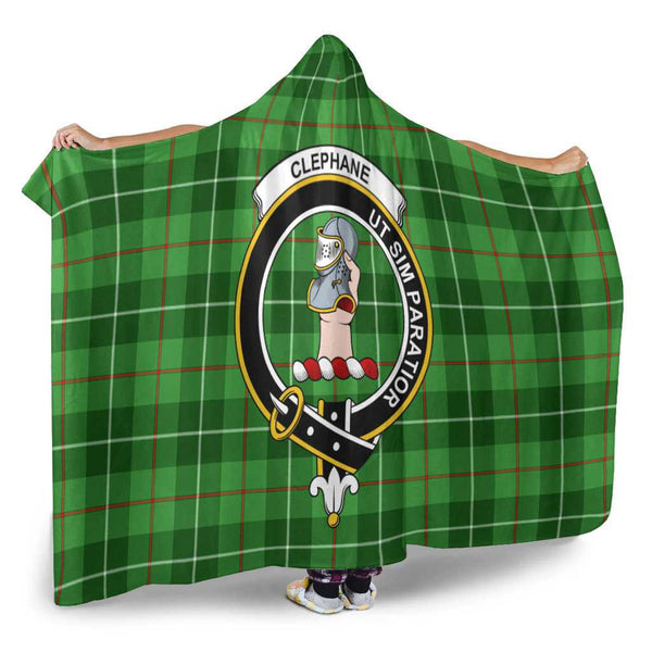 Scottish Clephane (or Clephan) Clan Crest Tartan Hooded Blanket Tartan Plaid 2