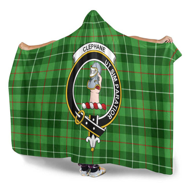 Scottish Clephane (or Clephan) Clan Crest Tartan Hooded Blanket Tartan Plaid 3