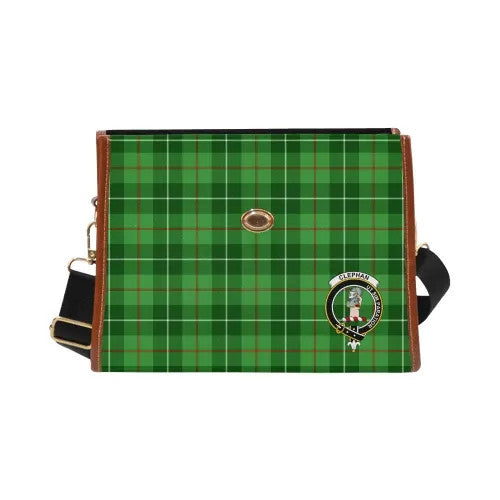 Scottish Clephane (or Clephan) Clan Crest Tartan Waterproof Canvas Bag Tartan Plaid 2