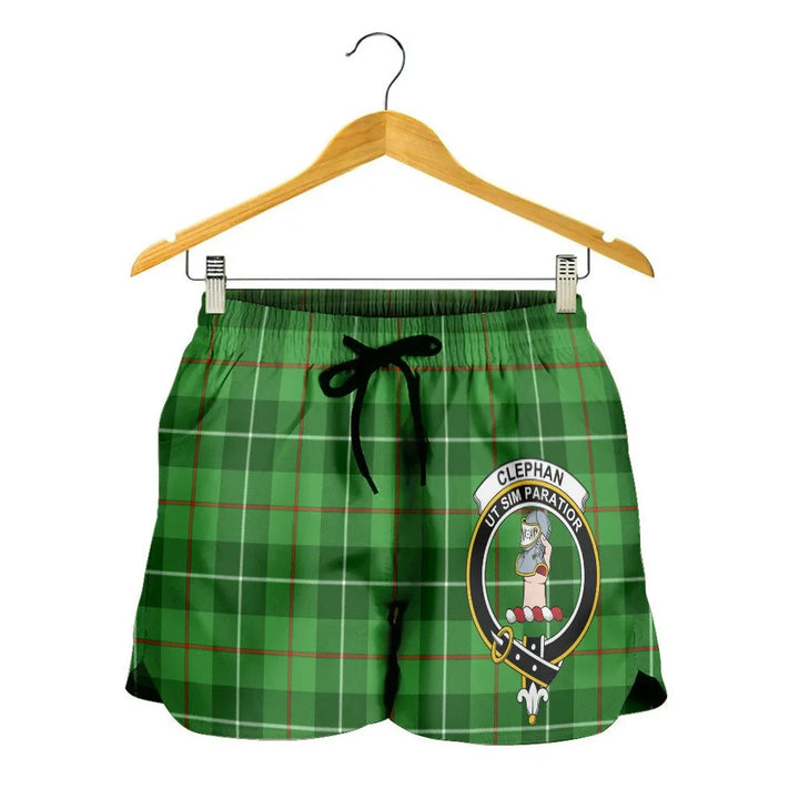 Scottish Clephane (or Clephan) Clan Crest Tartan Women Shorts