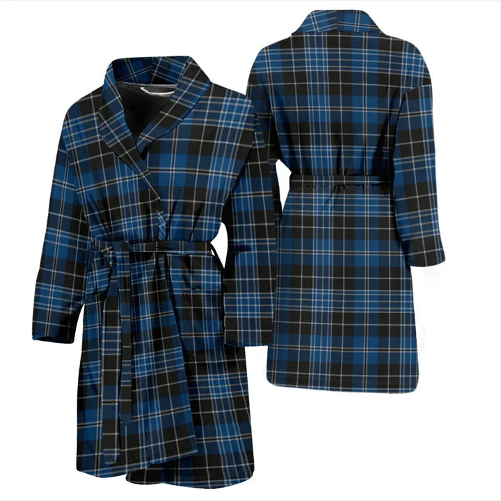 Scottish Clergy Blue Clan Tartan Bathrobe 3