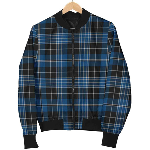 Scottish Clergy Blue Clan Tartan Bomber Jacket Tartan Plaid 1