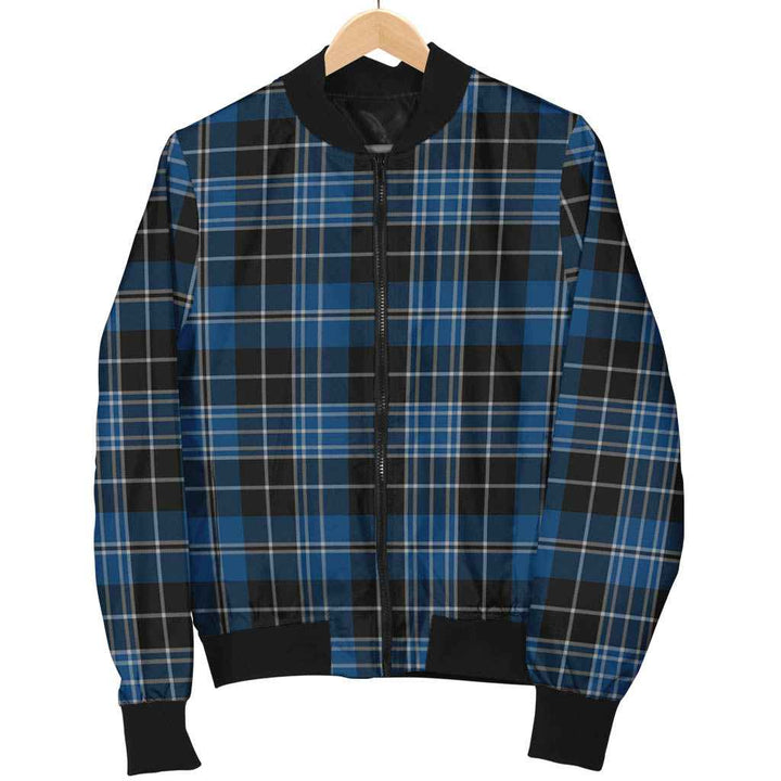 Scottish Clergy Blue Clan Tartan Bomber Jacket Tartan Plaid 1