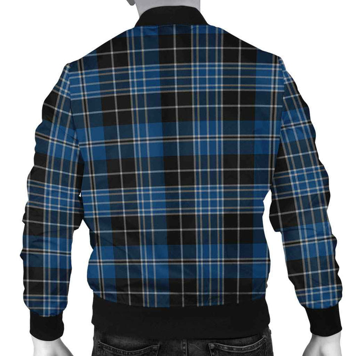 Scottish Clergy Blue Clan Tartan Bomber Jacket Tartan Plaid 3