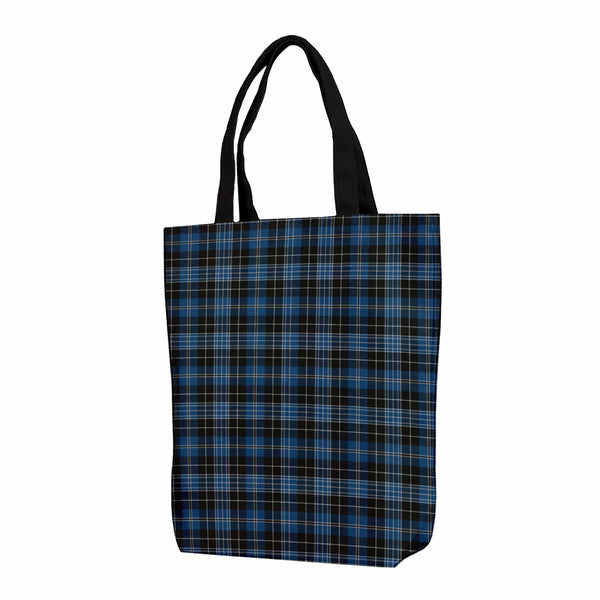 Scottish Clergy Blue Clan Tartan Canvas Bag With Shoulder Strap Tartan Plaid 1