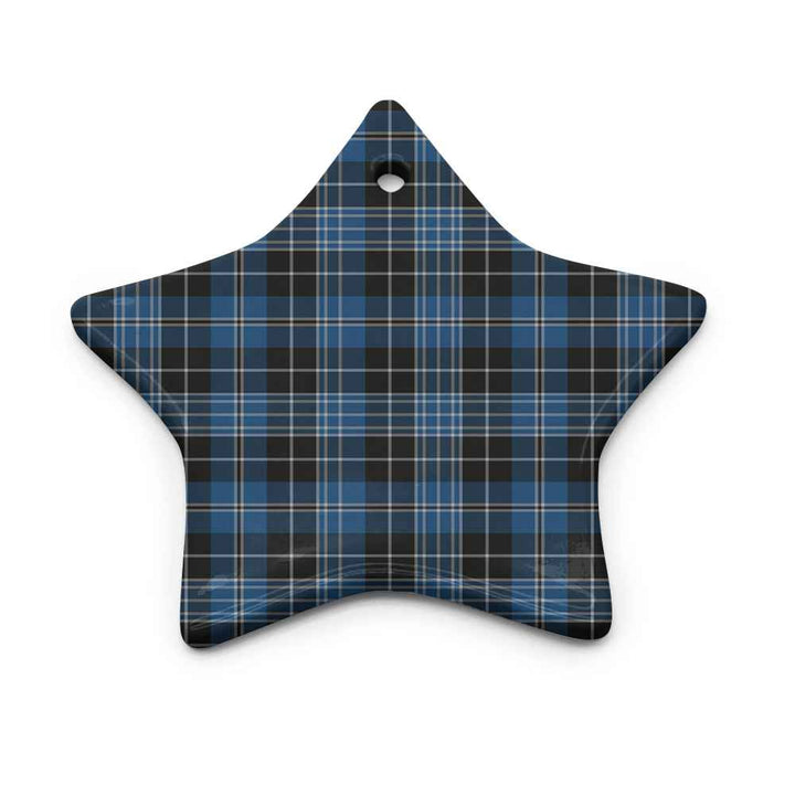 Scottish Clergy Blue Clan Tartan Ceramic Ornament Star Shape Tartan Plaid