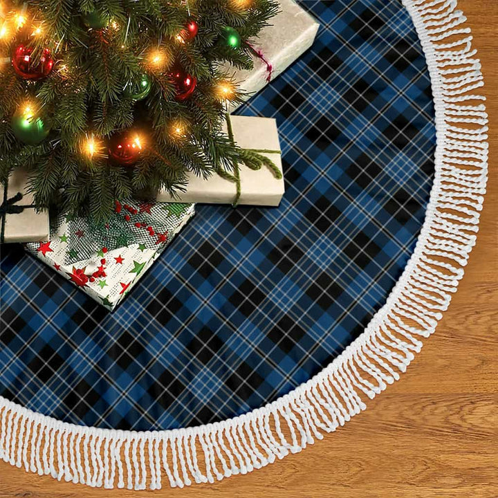 Scottish Clergy Blue Clan Tartan Christmas Tree Skirt Tassels 2 Tartan Plaid
