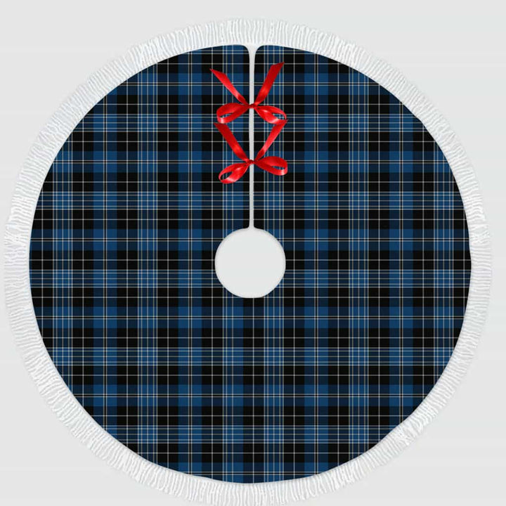 Scottish Clergy Blue Clan Tartan Christmas Tree Skirt Tassels 1 Tartan Plaid