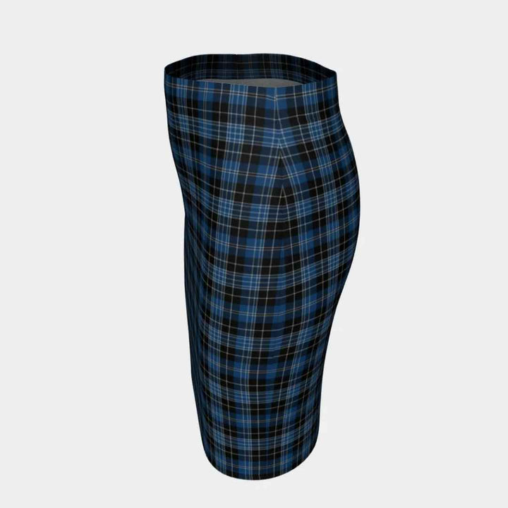 Scottish Clergy Blue Clan Tartan Fitted Skirt Tartan Plaid 2