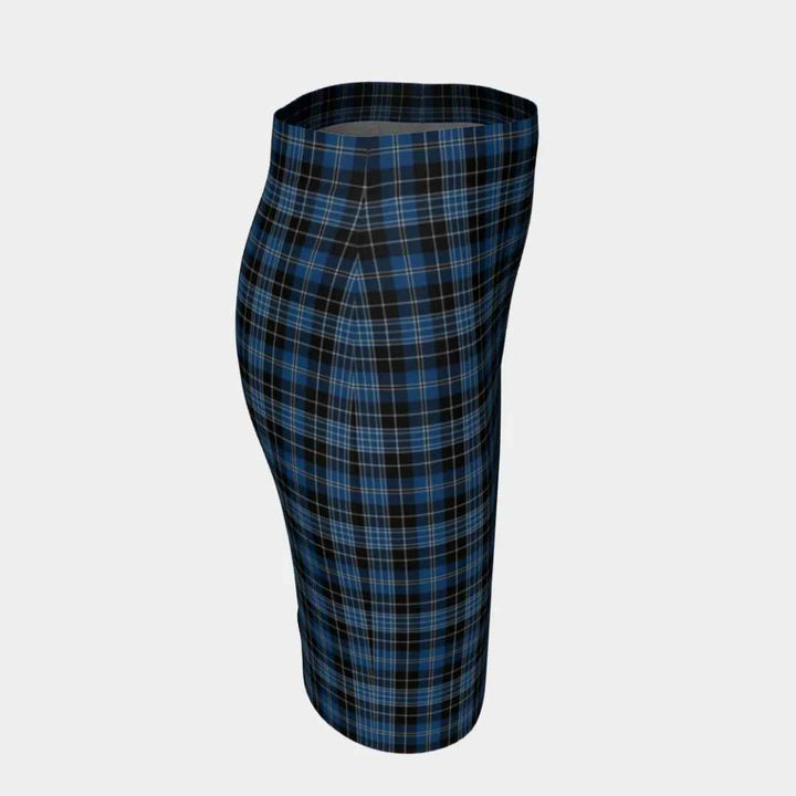 Scottish Clergy Blue Clan Tartan Fitted Skirt Tartan Plaid 3
