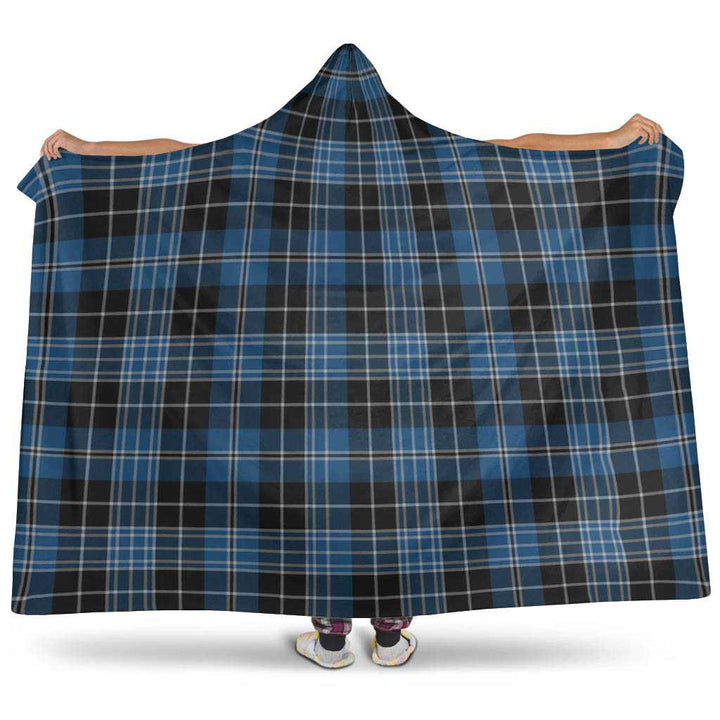 Scottish Clergy Blue Clan Tartan Hooded Blanket Tartan Plaid 1