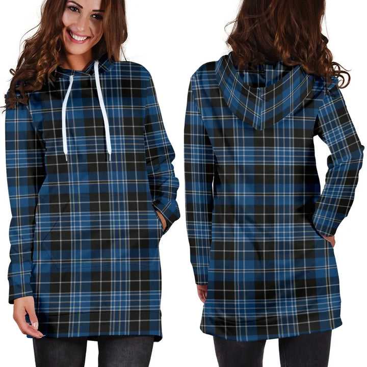 Scottish Clergy Blue Clan Tartan Hoodie Dress