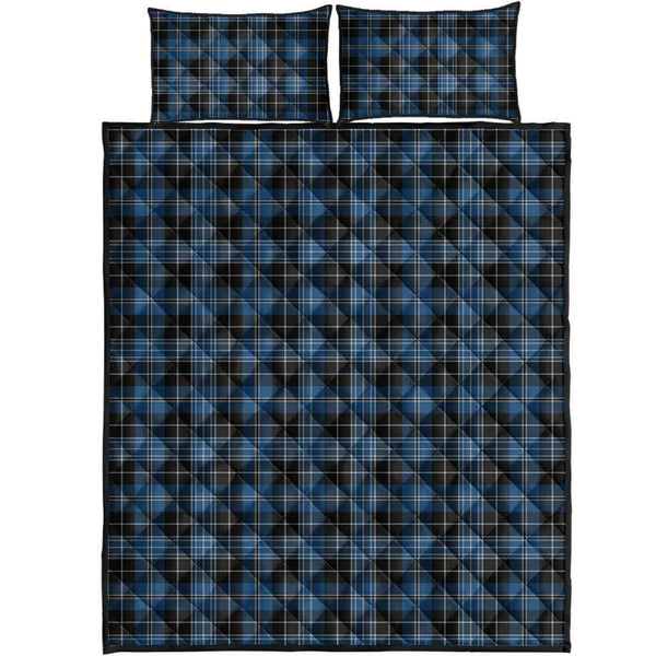 Scottish Clergy Blue Clan Tartan Quilt Bed Set Tartan Plaid 1