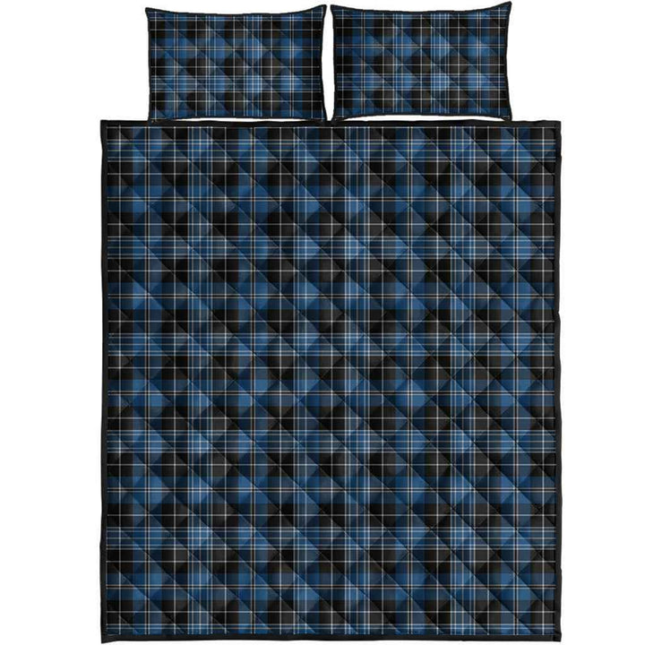 Scottish Clergy Blue Clan Tartan Quilt Bed Set Tartan Plaid 1