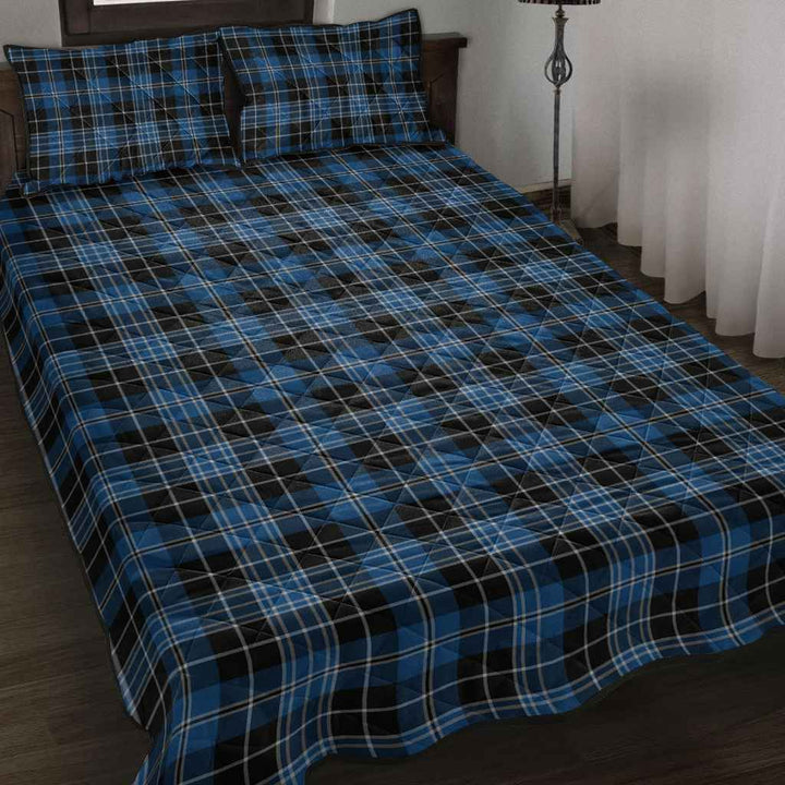Scottish Clergy Blue Clan Tartan Quilt Bed Set Tartan Plaid 2