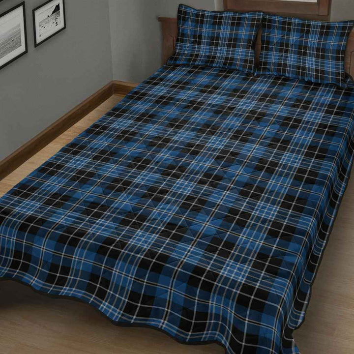 Scottish Clergy Blue Clan Tartan Quilt Bed Set Tartan Plaid 3